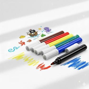 Imagem de Kit 6 Canetas Hidrográficas Big Colors Traços Intensos Coloridos - pró