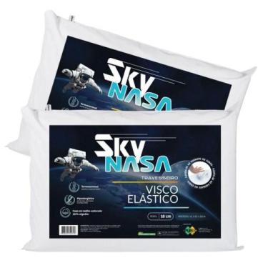 Imagem de Kit 2 Travesseiros Viscoelástico Basic Sky - NAP