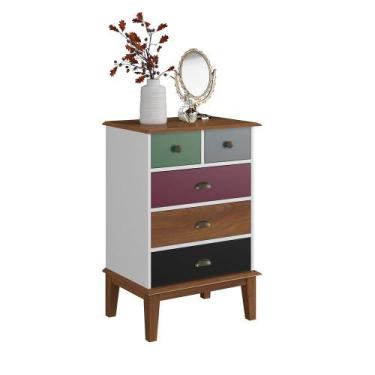 Imagem de Cômoda 5 Gavetas - Apaixone&Decore, Branco Color