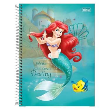 Imagem de Caderno Espiral Universitário Princesas Disney FIT 1 Matéria 80 Folhas