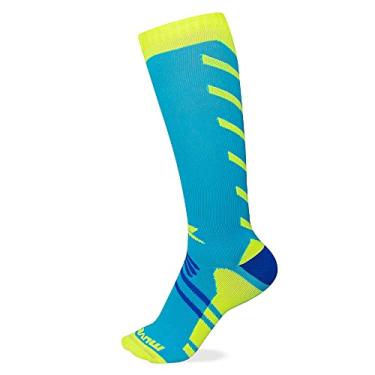 Imagem de Meia Cano Longo de Compressão Arrow Muvin - Azul - 34 a 39