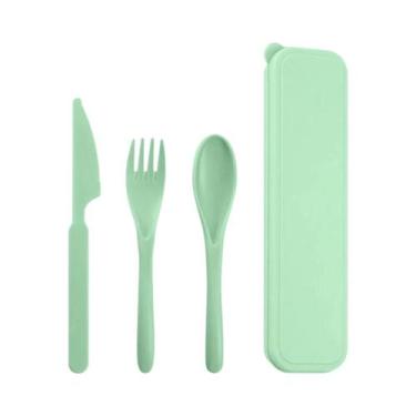 Imagem de Conjunto De Talheres Plásticos Reutilizáveis E Portáteis, Faca, Garfo 