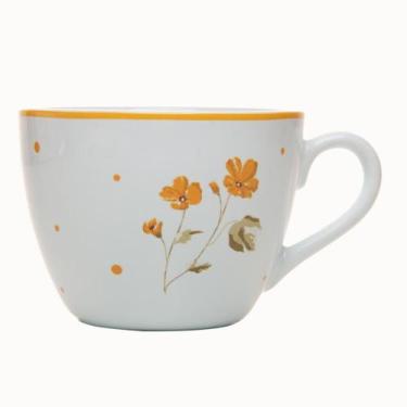 Imagem de Xícara Chá com Pires Doce Encanto 200ml Azul Claro Cerâmica - Wolff