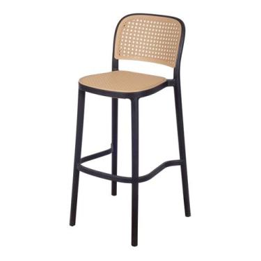 Imagem de Banqueta Alta em Polipropileno com Encosto Amis - OR Design