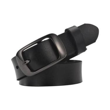 Imagem de Cinto Feminino De Couro Genuíno, Casual, Combina Com Tudo, Cinto Jeans