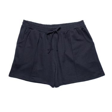 Imagem de Short Feminino Rechsul Plus Size Moletom Preto-Feminino
