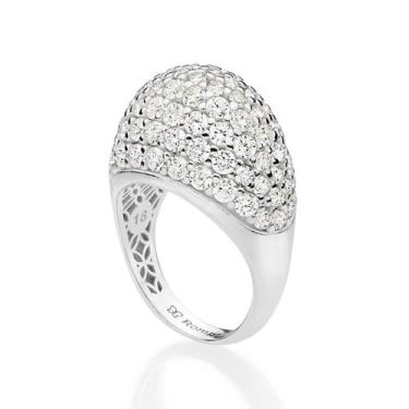 Imagem de Maxi Anel Oval com Zircônias Prata 925 Rommanel 810395 Tamanho:18Cor:B