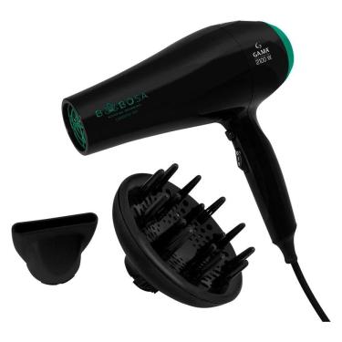 Imagem de Secador de Cabelo Gama Babosa Ceramic Ion 2 Velocidades 3 Temperaturas 2100W, Preto/Verde