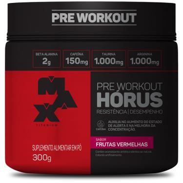 Imagem de Pré Treino Horus 300g Sabor Frutas Vermelhas Max Titanium