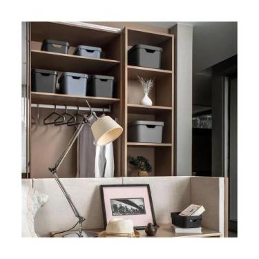 Imagem de Caixa Organizadora OU Cube 18 Litros com Tampa Chumbo