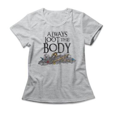 Imagem de Camiseta Feminina Loot The Body, 2P, Mescla cinza