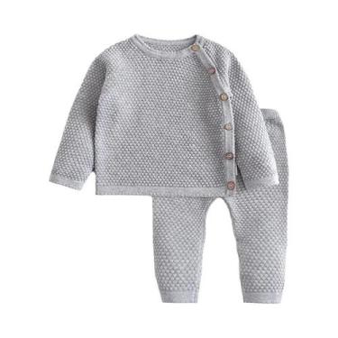 Imagem de Conjunto De Roupas Casuais Para Bebês Meninos E Meninas Outono Inverno