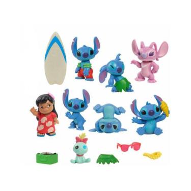 Imagem de Set Deluxe com 8 Bonecos e Acessórios Lilo &amp Stitch - Disney - Sunn
