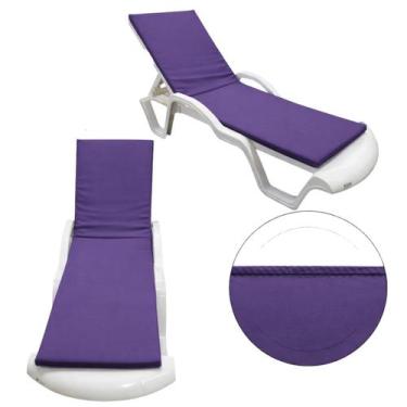 Imagem de Colchonete Almofada Espreguiçadeira Dupla-face Roxo uva - DreamInBox