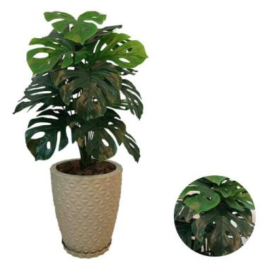 Imagem de Planta Artifical Costela De Adão +vaso Polietileno Completo - - Planta