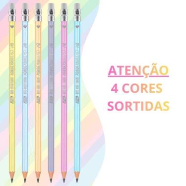 Imagem de Kit Lápis de Escrever HB Pastel de Resina Plástica Reciclada Redondo c
