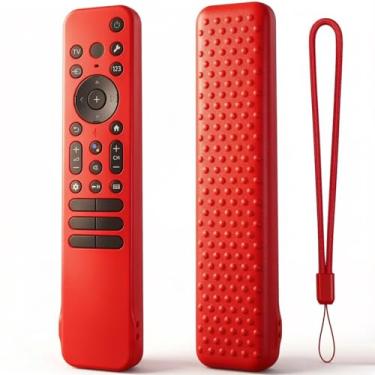 Imagem de Capa de silicone para Sony RMF-TX910U/RMF-TX810U/RMF-TX810P/RMF-TX811U/ Capa protetora de silicone remoto, controle remoto retroiluminado da Sony TV com cordão