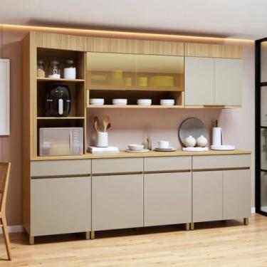 Imagem de Cozinha Completa Modulada 5 Peças 8 Portas 4 Gavetas Torre Angular 100