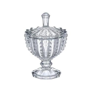 Imagem de Bomboniere Potiche Baleiro Pote Vidro Porta Joias Decorativo Doces Dec