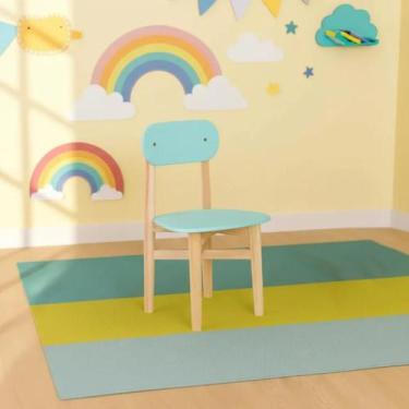 Imagem de Cadeira Infantil Colorê Pés em Madeira Pinos e Assento MDF Cor:Rosê - 