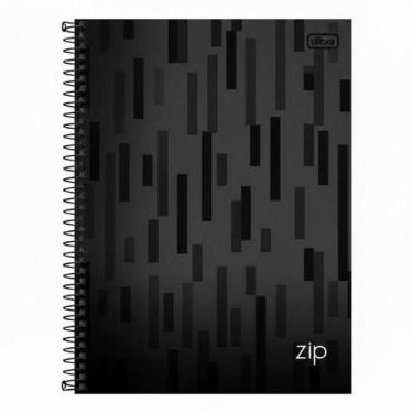 Imagem de Caderno Espiral Universitário Zip Listras 10 Matérias Preto - Tilibra