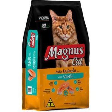 Imagem de Ração Seca Magnus Cat Salmão para Gatos Adultos Castrados 20kg