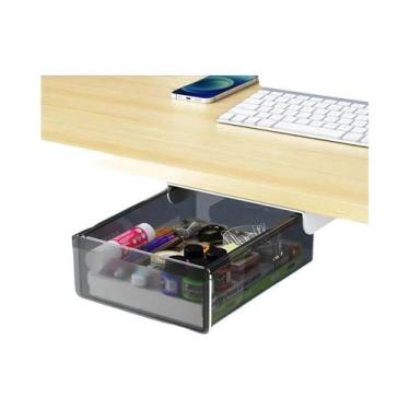 Imagem de Gaveta Plástica Adesiva Para Embaixo Da Mesa, Organizador De Papelaria