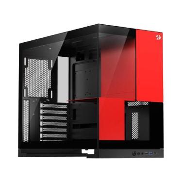 Imagem de Gabinete Gamer Redragon Eternal P&V, Mid Tower, ARGB, ATX, Lateral em 