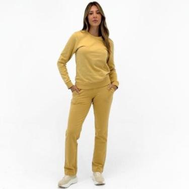 Imagem de Conjunto Malwee Moletom Blusa Fechada e Calça Reta Feminino-Feminino