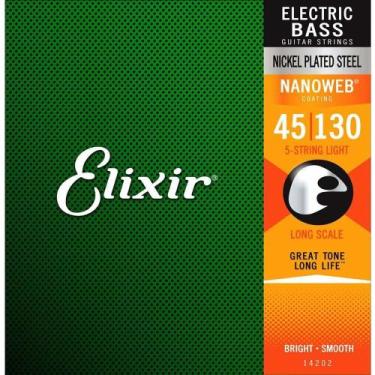 Imagem de Encordoamento Elixir 14202 para Baixo 5 Cordas