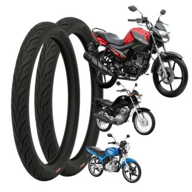 Imagem de Pneu De Moto Par Mandrakinho Conjunto 2.5018 Kenda Thorax Cg Titan Fan