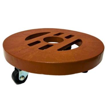 Imagem de Suporte Para Vaso de Planta com Rodinhas Preta 24cm - NEWTEC, Terra Co