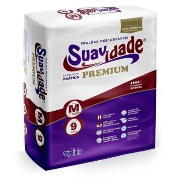 Imagem de Fralda Geriátrica Suavidade Premium M com 9 Unidades