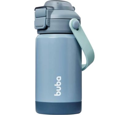 Imagem de Copo Térmico Buba Parede Dupla Com Bico Canudo Ocean Azul