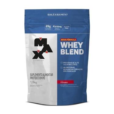 Imagem de Whey Blend Sabor Morango 1,8kg Max Titanium-Unissex