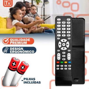 Imagem de Controle Remoto Universal Compatível Televisão AOC LED Preto