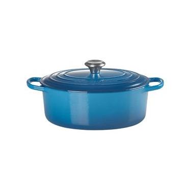 Imagem de PANELA OVAL LE CREUSET SIGNATURE 27CM EM FERRO FUNDIDO AZUL MERSEILLE