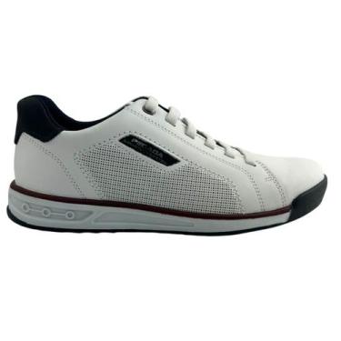 Imagem de Sapatênis Masculino Pegada 112502-01 Napa Soft, Branco, Estonado blue,