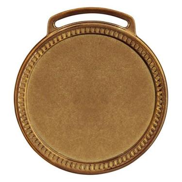 Imagem de Kit Com 10 Medalhas Vitória Lisa 60003 60MM Com Fita, Bronze