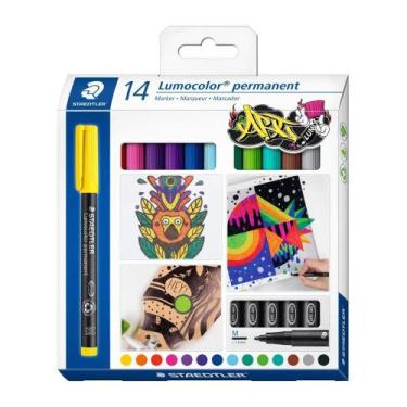 Imagem de Marcador Permanente Lumocolor Staedtler 1.0Mm 14 Cores