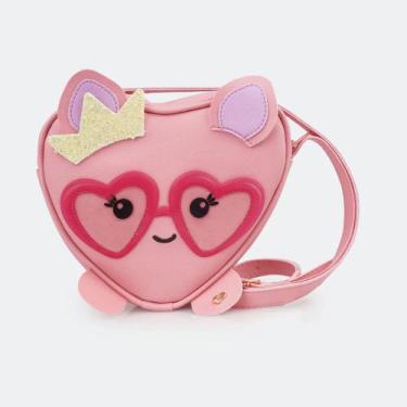 Imagem de Bolsa Infantil Pampili de Coração Rosa Chiclete 600.1088, Rosa, Chicle