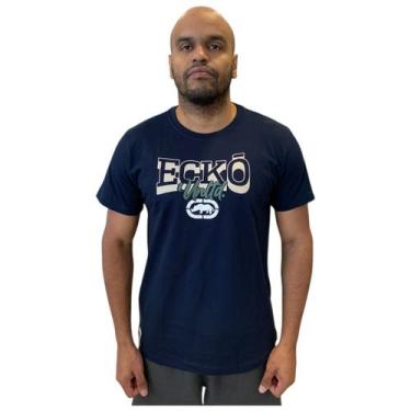 Imagem de Camiseta Masculina Ecko Unltd Type Original College Básica, Marinho, G