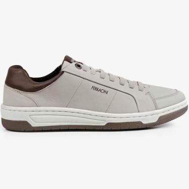 Imagem de Sapatênis Couro Ferracini Vox 8050 617C Cinza Masculino, 43