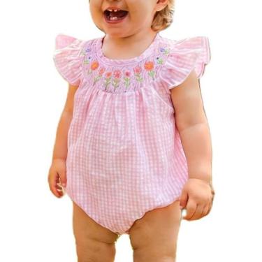 Imagem de Macacão Urbenstithvo Cute Smocked Bubble Western Baby Girl