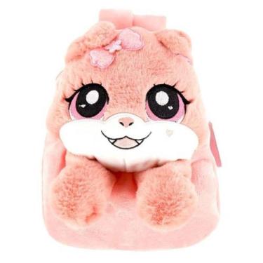 Imagem de Mochila Escolar infantil de Pelúcia meche a orelhinha linha Pets Diver