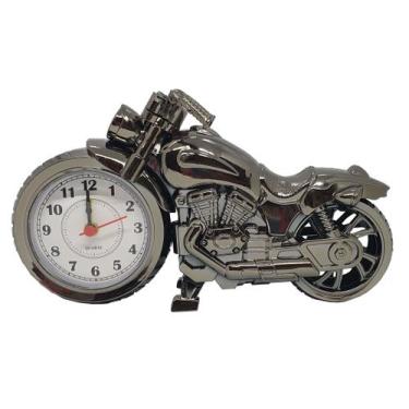Imagem de Relógio De Mesa Despertador Decorativo Em Forma De Moto - AlarmClock