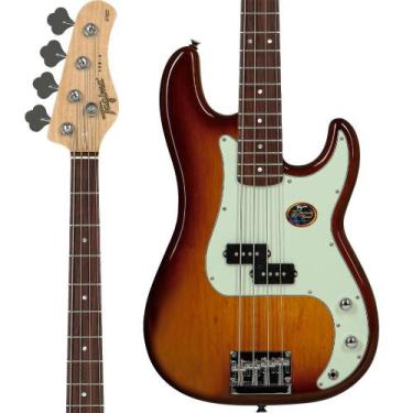 Imagem de Baixo 4 Cordas Tagima TPB4 HB Honey Burst Mint Green Escala Escura