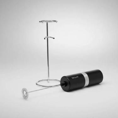 Imagem de Mixer Elétrico Portátil Preto De Aço Inox Com Suporte Wolff