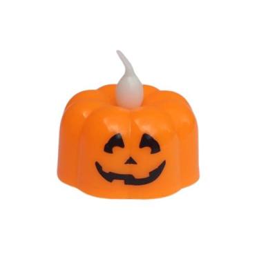 Imagem de Vela Led Abobora Halloween Eletrônica Decoração Festa - sm decora