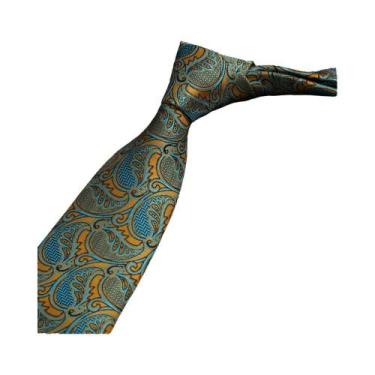 Imagem de Gravata Masculina Verde Escura De 8CM Com Padrão Xadrez De Bolinhas E 